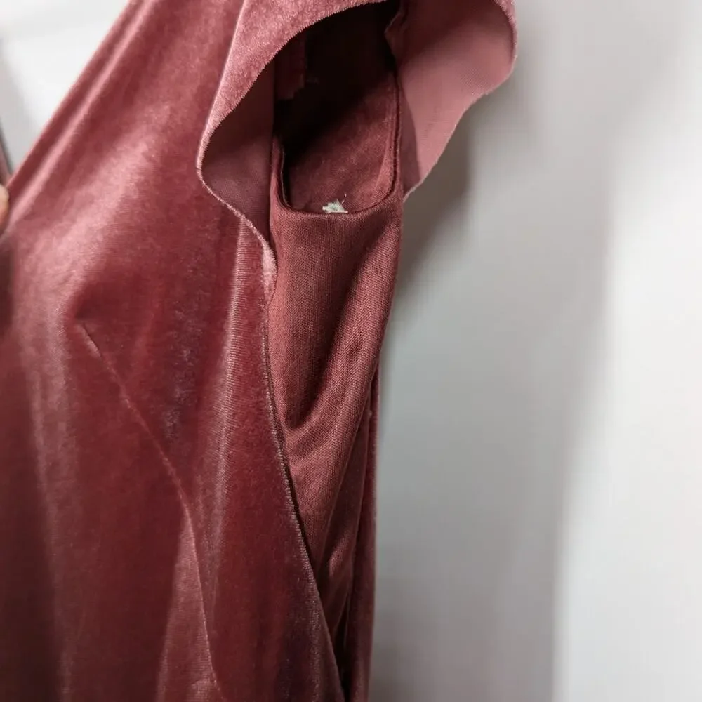 Jenny Yoo Marin Velvet V-Neck Maxi Dress Wrap Gown Size 6 Women's Preowned - Picture 8 of 11